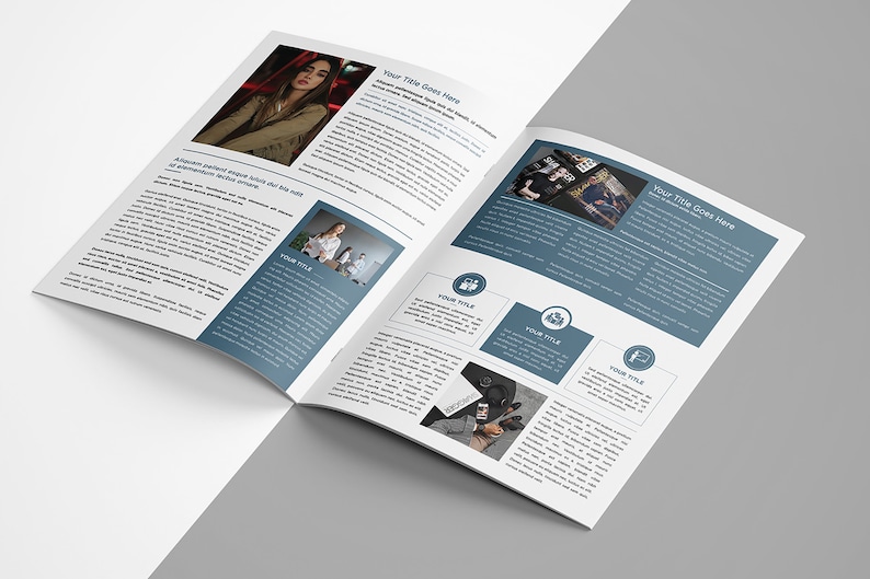 Business Newsletter Template Photoshop Canva &amp; MS Word Template - Etsy