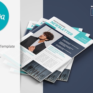 Business Newsletter Template | Photoshop Canva & MS Word Template