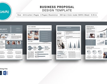Business Proposal Template | MS Word & Photoshop Template | Instant Download