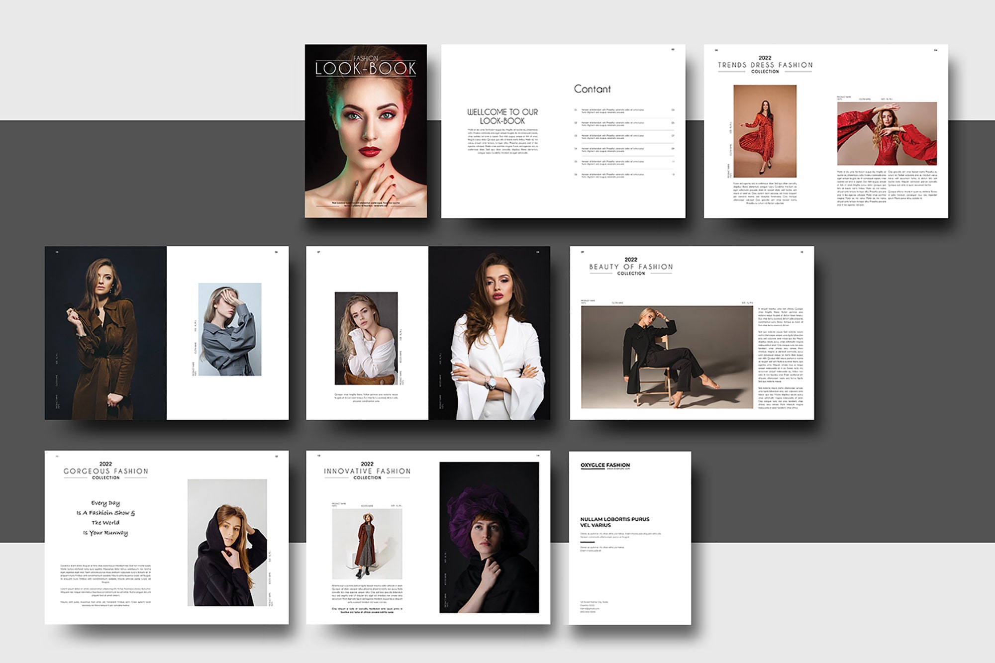 Fashion Lookbook Templates MS Word & Photoshop Template | Etsy