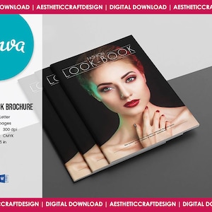 Fashion Lookbook Template | Printable Photography Magazine | Photoshop & MS Word Template | Illustrator and Canva Design | Instant Download