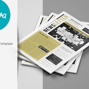 Business Newsletter Template | Indesign Canva & MS Word Template