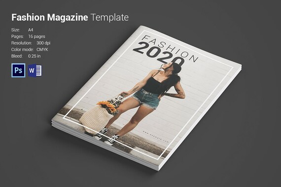 Mode Magazin Vorlage Mode Lookbook Vorlage Mode Magazin Etsy