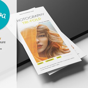 Photography Trifold Brochure  | Printable Design Template | Photoshop and MS Word Template | Canva Design | Instant download