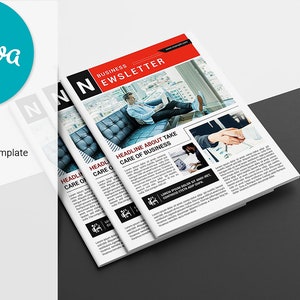 Newsletter Brochure Template | Business Newsletter | Newsletter Template | MS Word & Photoshop Template