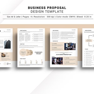 Business Proposal Template | MS Word & Photoshop Template | Instant Download