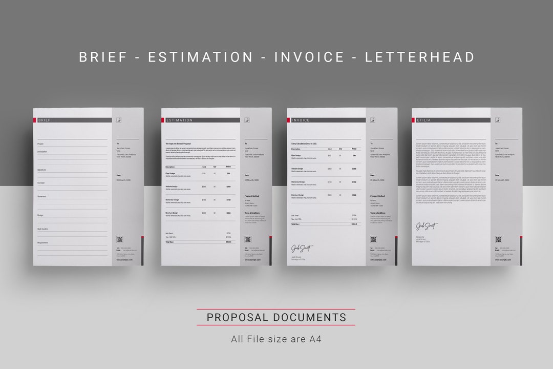 Proposal Document Templates - Etsy