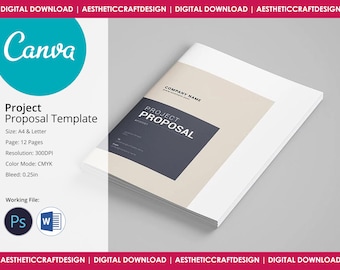 Project Proposal Template | Photoshop & MS Word Template | Canva Design
