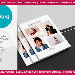 Modèle de proposition de studio de photographie | pour Lookbook de photographie | Word de Photoshop et MS | Conception de toile | Téléchargement instantané