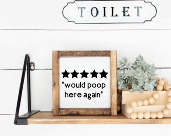 bathroom svg// bathroom sign svg// bathroom humor// cut files// 5 stars would poop here again