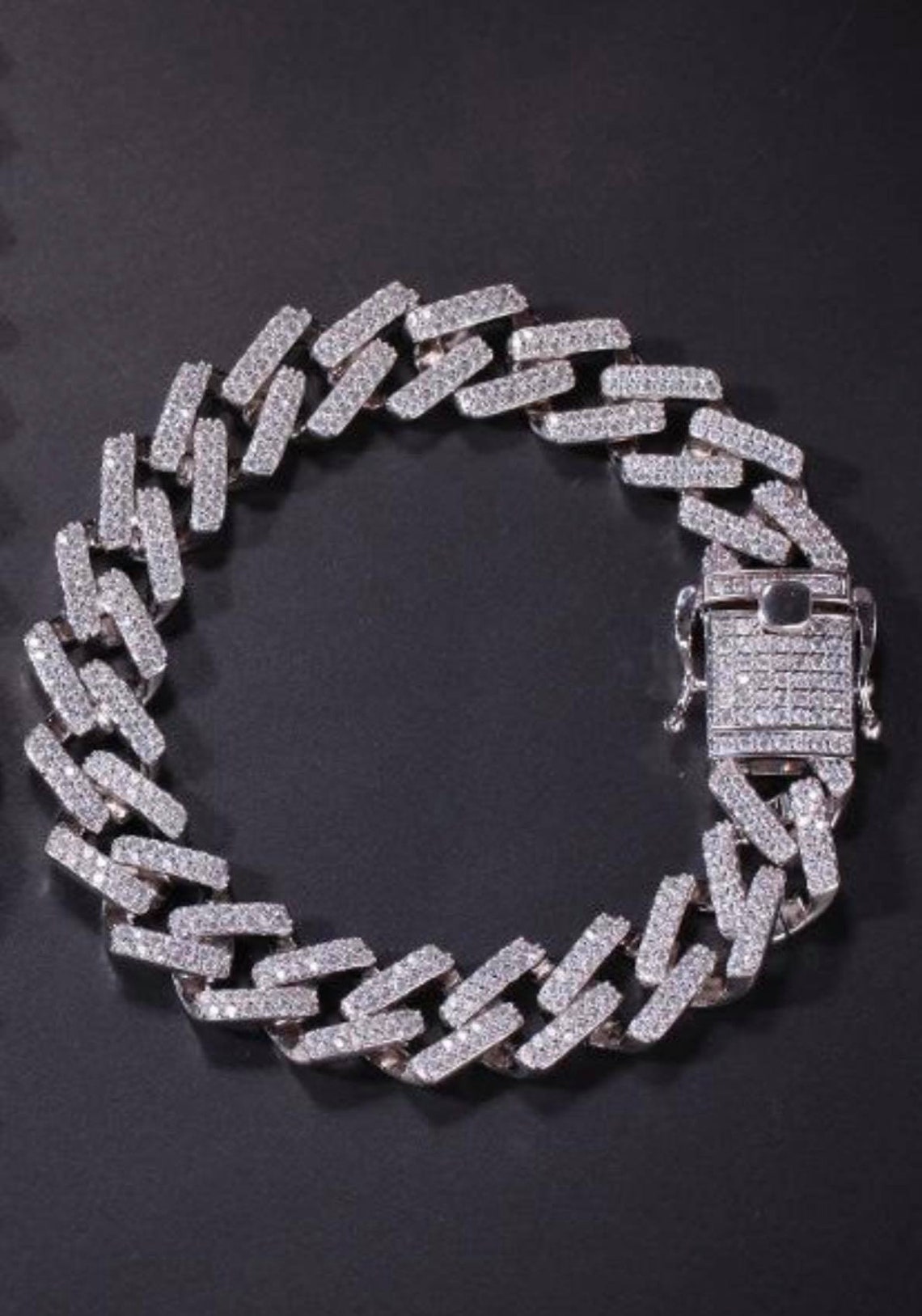 3D Moissanite Bracelet 925 Sterling Silver 7.5 Inch 100% - Etsy