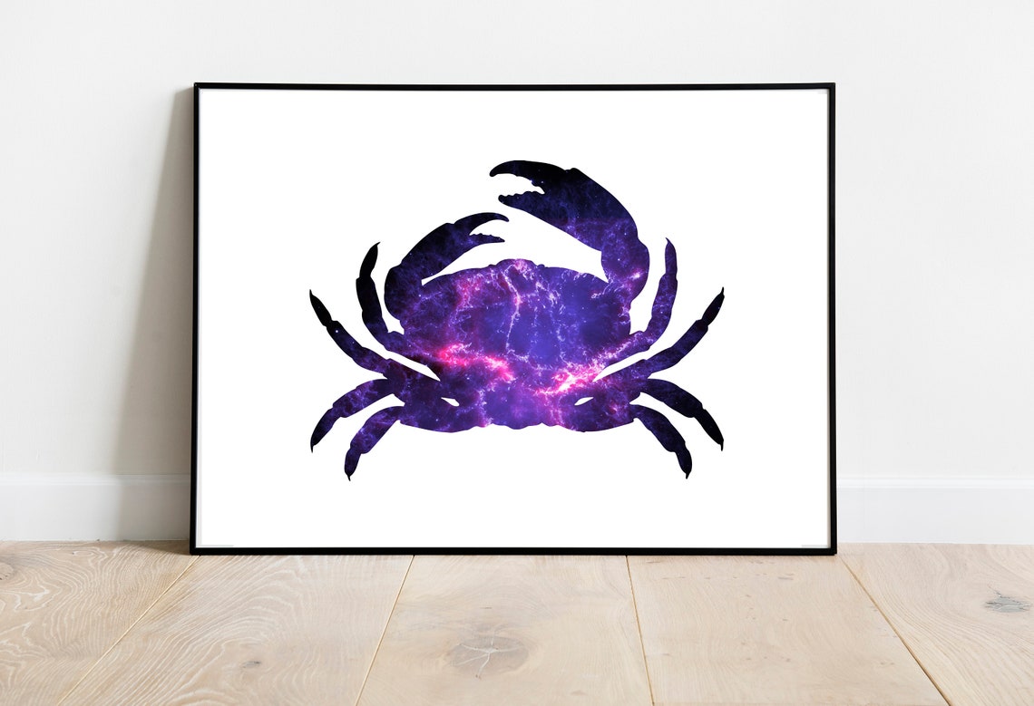 The Crab Nebula Wall Art Crab Printable Wall Art Crab Galaxy Etsy