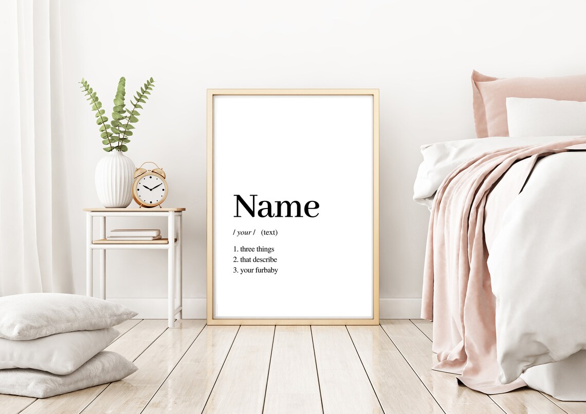 Custom Pet Definition Poster Pet Wall Art Print Dog Lover | Etsy