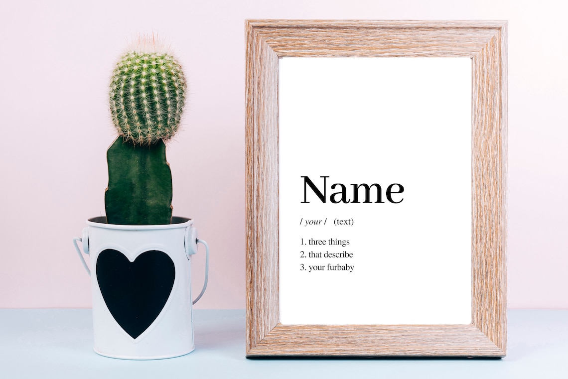 Custom Pet Definition Poster Pet Wall Art Print Dog Lover | Etsy