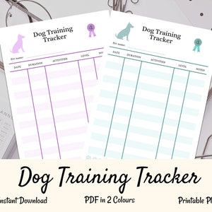 Printable Dog Training Planner, Pet Binder PDF Insert, Pet Organiser Instant Download