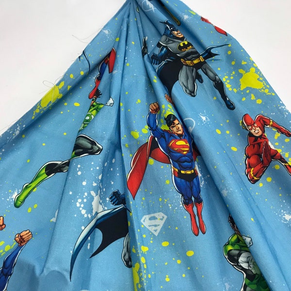 Disney fabric, superhero fabric, superman fabric, children's fabrics, 100% cotton fabrics, poplin