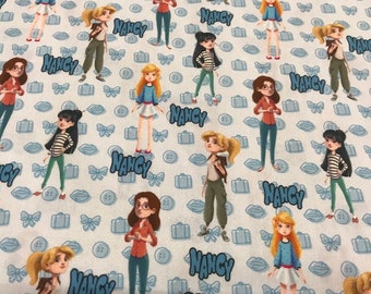 NANCY fabric, DOLL fabric, 100% poplin cotton, children's fabrics, 1 meter x 140 cms