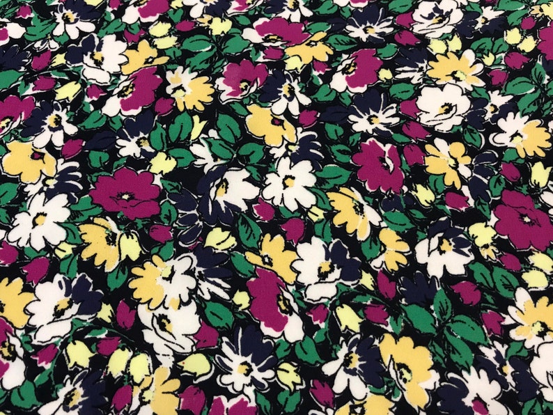 printed fabric of crepe flowers 100/% polyester