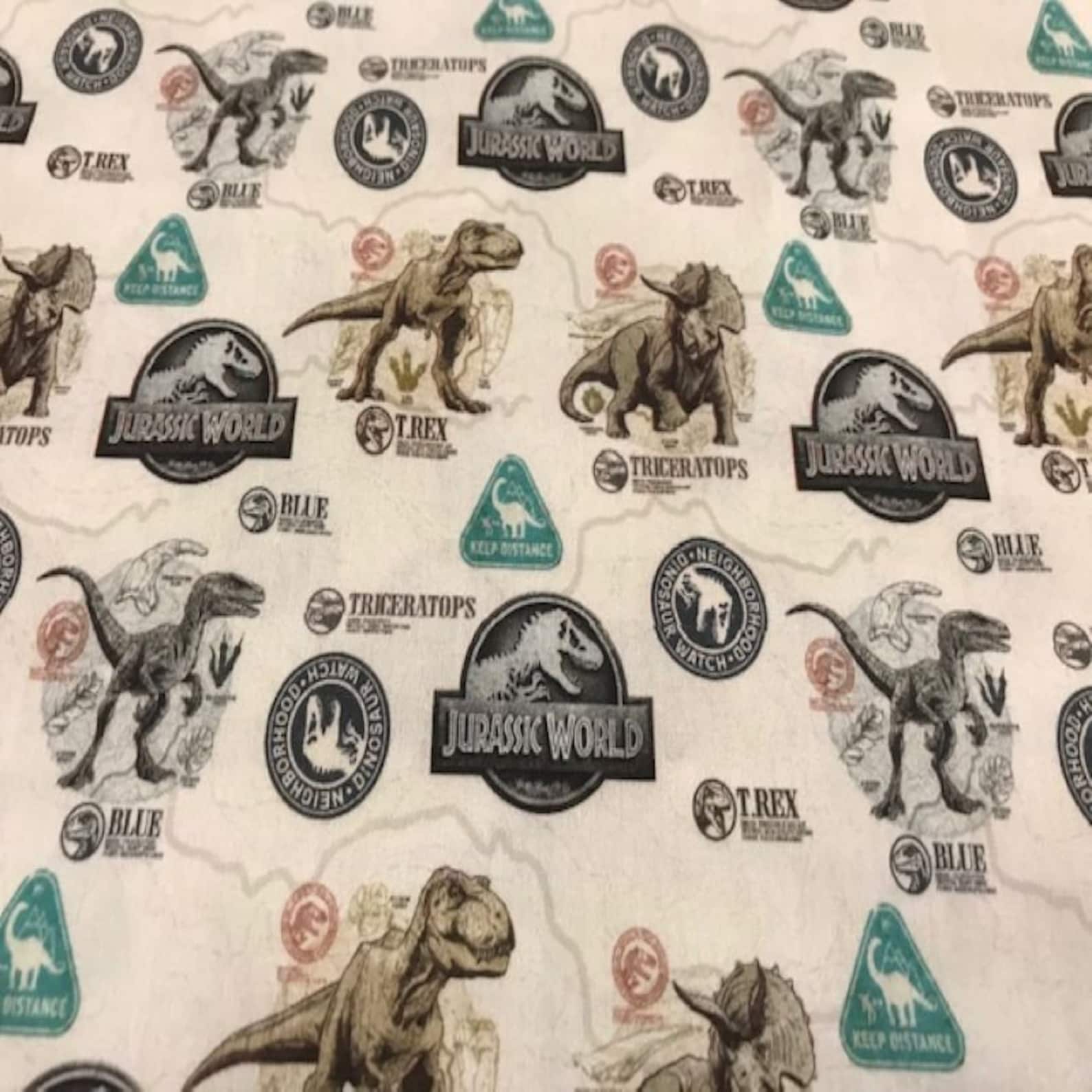 Cotton fabrics JURASSIC PARK fabric marvel fabrics dinosaur Etsy