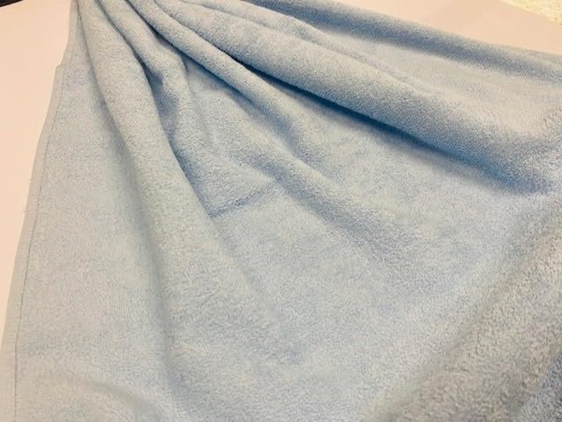 Color Terry Cloth Terry Cloth, Light Blue Color, Terry Cloth, 100% Cotton, Bathrobes ...