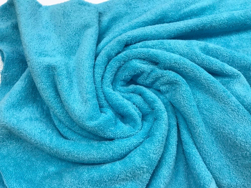 Cotton Fabrics Curl Fabrics Plush Fabrics TURQUOISE TOWEL Etsy UK