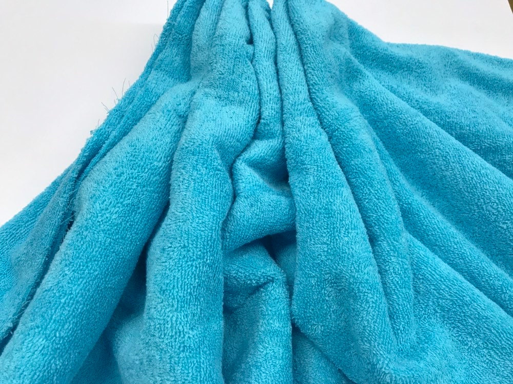Cotton Fabrics Curl Fabrics Plush Fabrics TURQUOISE TOWEL Etsy UK