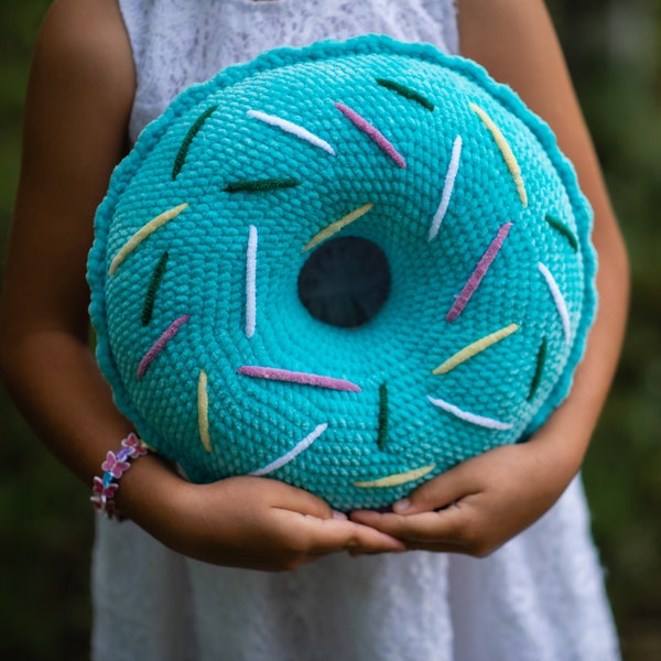 Easy Crochet pattern Donut Pillow, Amigurumi pattern for beginners