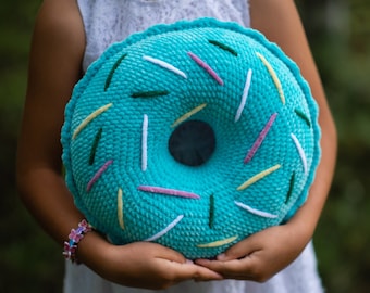 Easy Crochet pattern Donut Pillow, Amigurumi pattern for beginners
