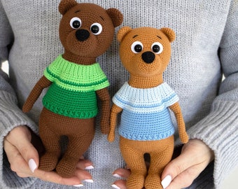 CROCHET Bear pattern, Easy crochet pattern toy Bear, Amigurumi crochet pattern PDF file, Crochet tutorial Teddy bear crochet pattern