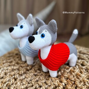 Crochet pattern Dog Husky, Easy crochet pattern toy Puppy, Amigurumi crochet pattern PDF file, Amigurumi pattern animals zdjęcie 3