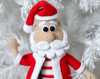 Crochet pattern Christmas toy Santa, Easy crochet pattern Christmas ornament, Amigurumi pattern Christmas, PDF Amigurumi crochet pattern