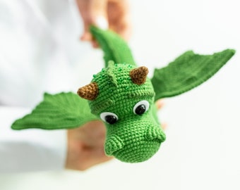 Crochet pattern Dragon, Easy crochet pattern toy Dragon, Amigurumi crochet pattern PDF file, Amigurumi pattern animals