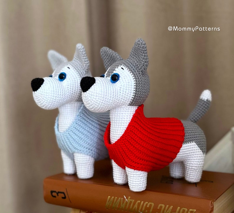 Crochet pattern Dog Husky, Easy crochet pattern toy Puppy, Amigurumi crochet pattern PDF file, Amigurumi pattern animals zdjęcie 6