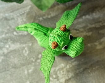 Crochet pattern Dragon, Easy crochet pattern toy Dragon, Amigurumi crochet pattern PDF file, Amigurumi pattern animals
