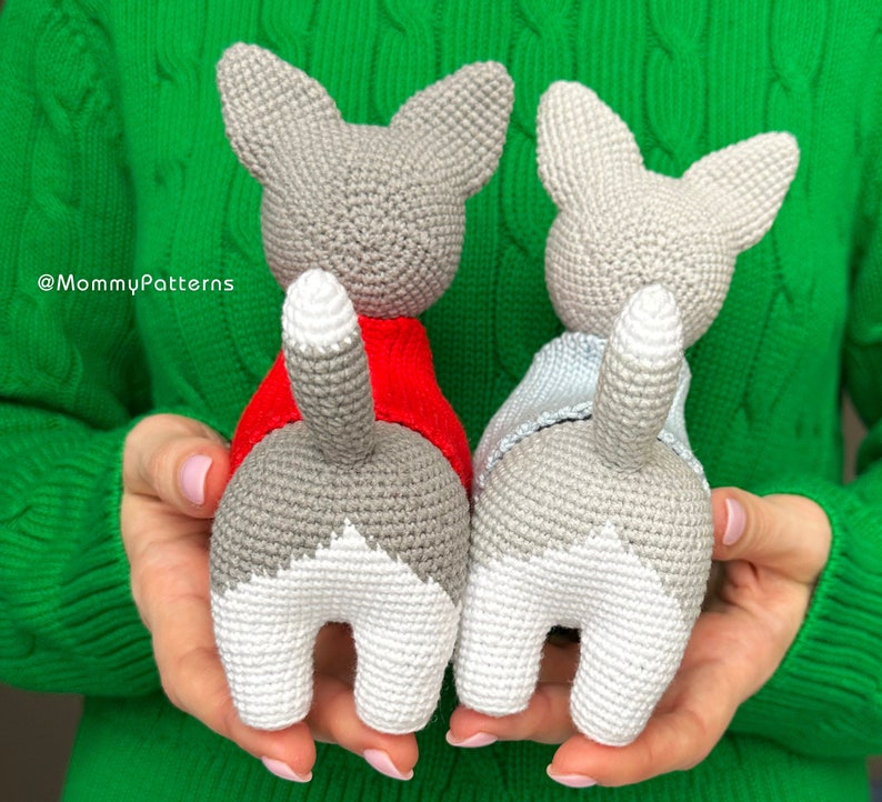 Crochet pattern Dog Husky, Easy crochet pattern toy Puppy, Amigurumi crochet pattern PDF file, Amigurumi pattern animals zdjęcie 2