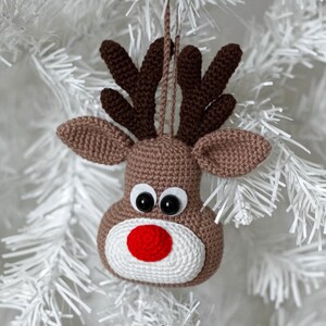 Crochet Pattern Christmas Decorations Tree Toy Santa and Rudolf, Easy ...