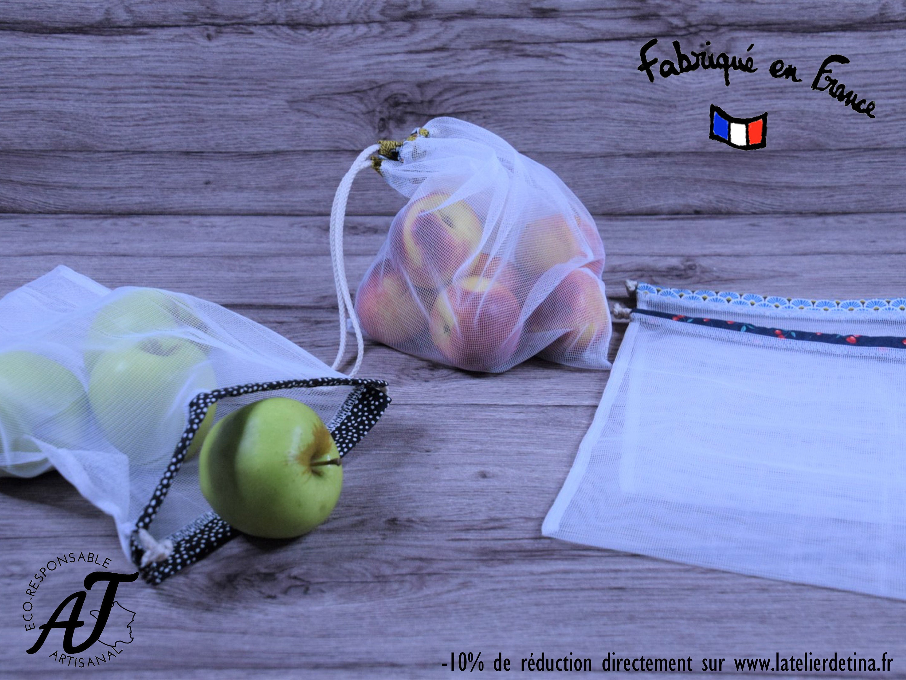 Washable fruit and vegetable fillets - random patterns