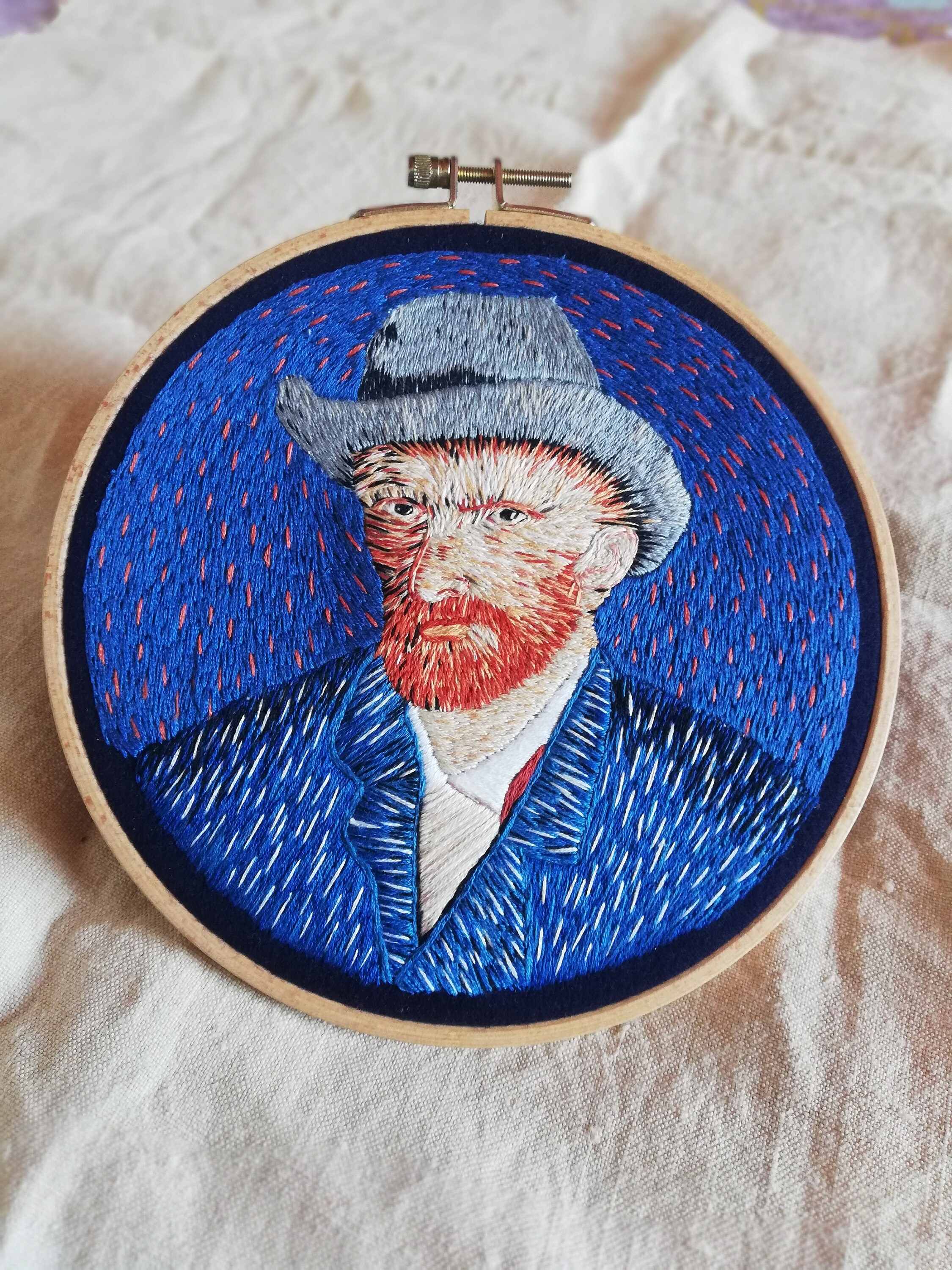 Vincent van Gogh's portrait embroidery Etsy