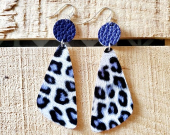 Sky Blue Leopard Calf Hair Magnetic Closure Bracelet Beach Vacation jewelry Girl