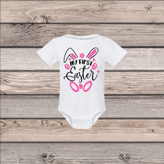 My First Easter Shirt Baby Girls Easter Bodysuit Girls Etsy