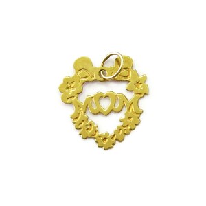 14K Yellow Gold Mom Charm Necklace Pendant ~ 0.3