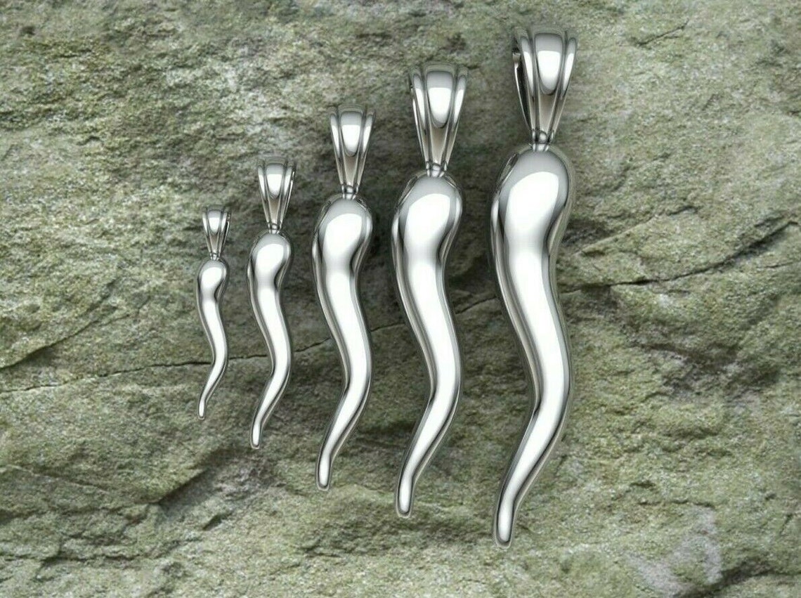 Sterling Silver 0.925 Solid Italian Horn Cornicello Charm Etsy Australia