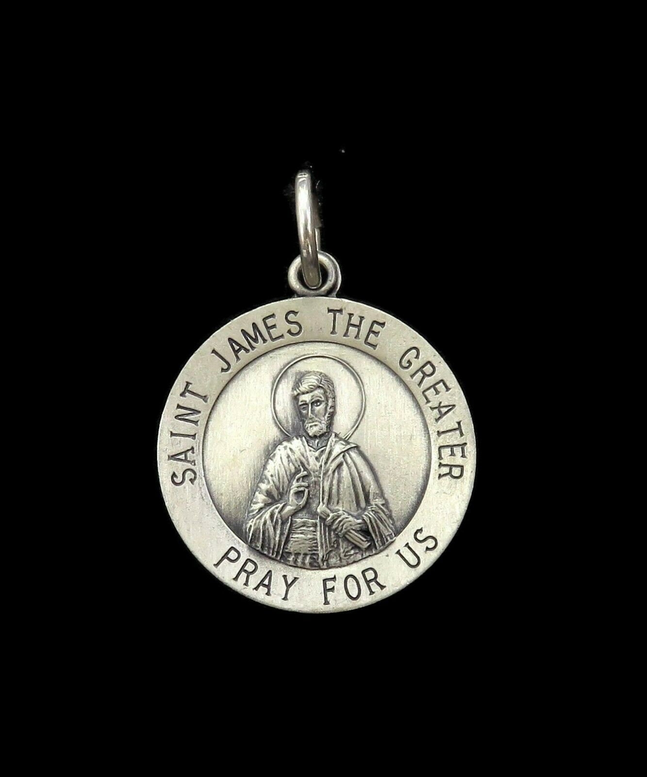 Sterling Silver 0.925 Saint James the Greater Medal Necklace Pendant ...