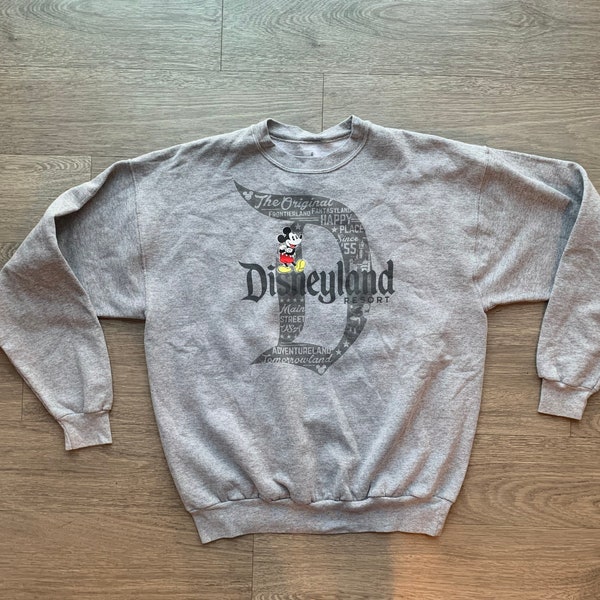 Vintage Disneyland Size Large Gray Crewneck Sweatshirt