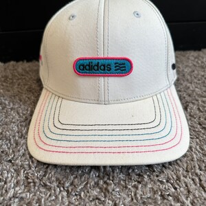 Vintage Light Gray White Adidas Golf Snapback