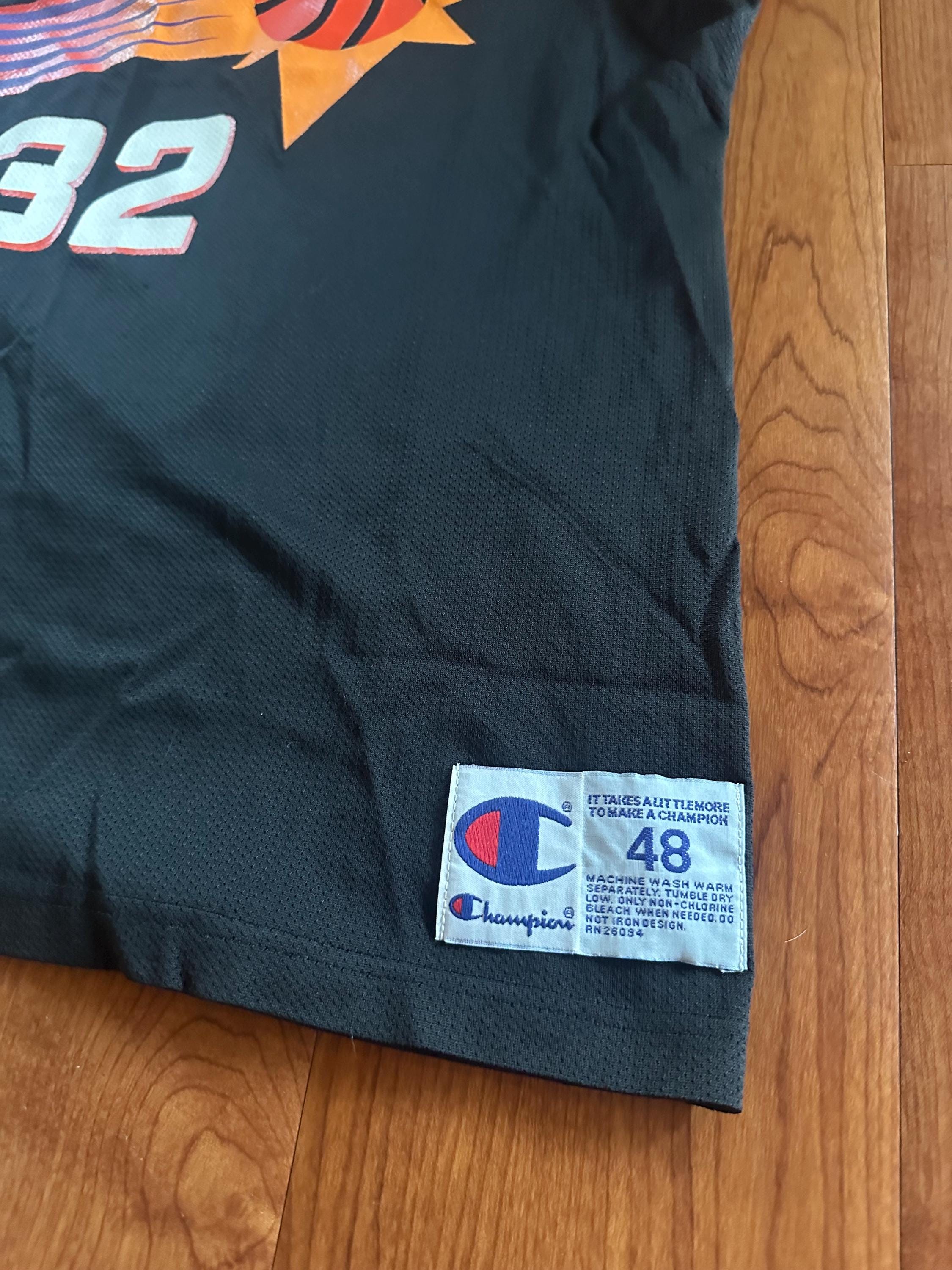 Vintage Jason Kidd Phoenix Suns Black Size 48 XL Champion Jersey