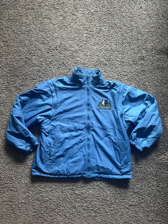 Vintage Blue Reversible Minnesota Timberwolves In… - image 1