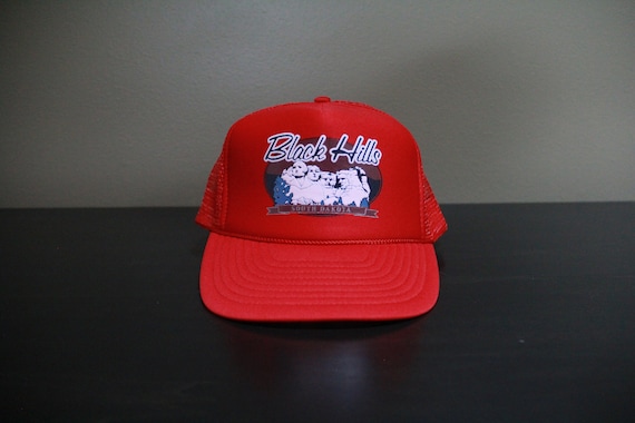 Vintage Black Hills Red Mesh Trucker Snapback Hat