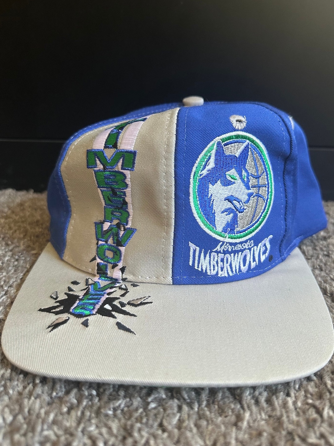 Vintage Minnesota Timberwolves Rare NBA Logo 1989 Snapback Hat Etsy