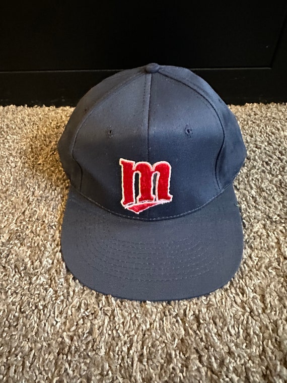 Vintage Minnesota Twins “ M “ Navy Snapback Hat - image 2